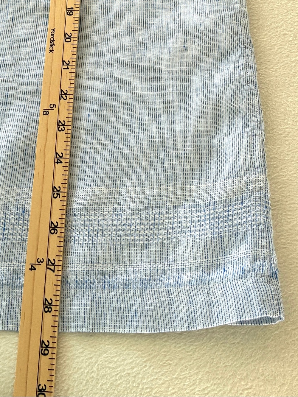 Murano Baird McNutt 100% Linen Shirt L Blue Stripe Short Sleeve Coastal Resort - Picture 9 of 12